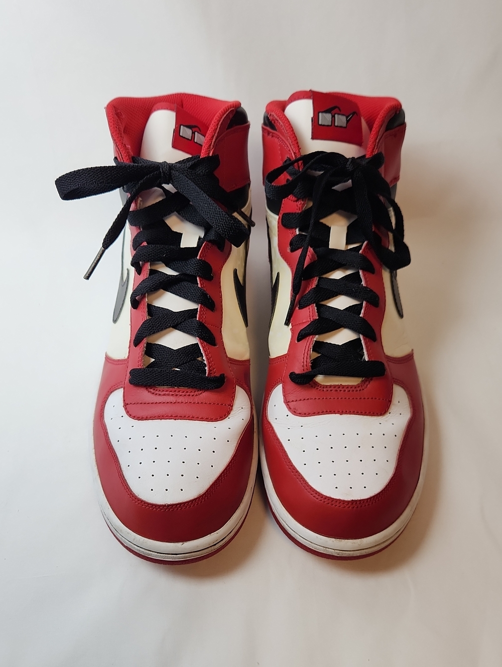Big Nike High Spike Lee Red Black And White Sneakers Size 11.5